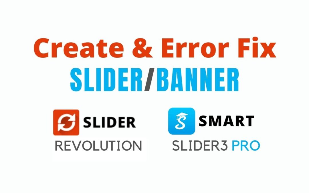 create or fix revolution slider and design website slider or banner