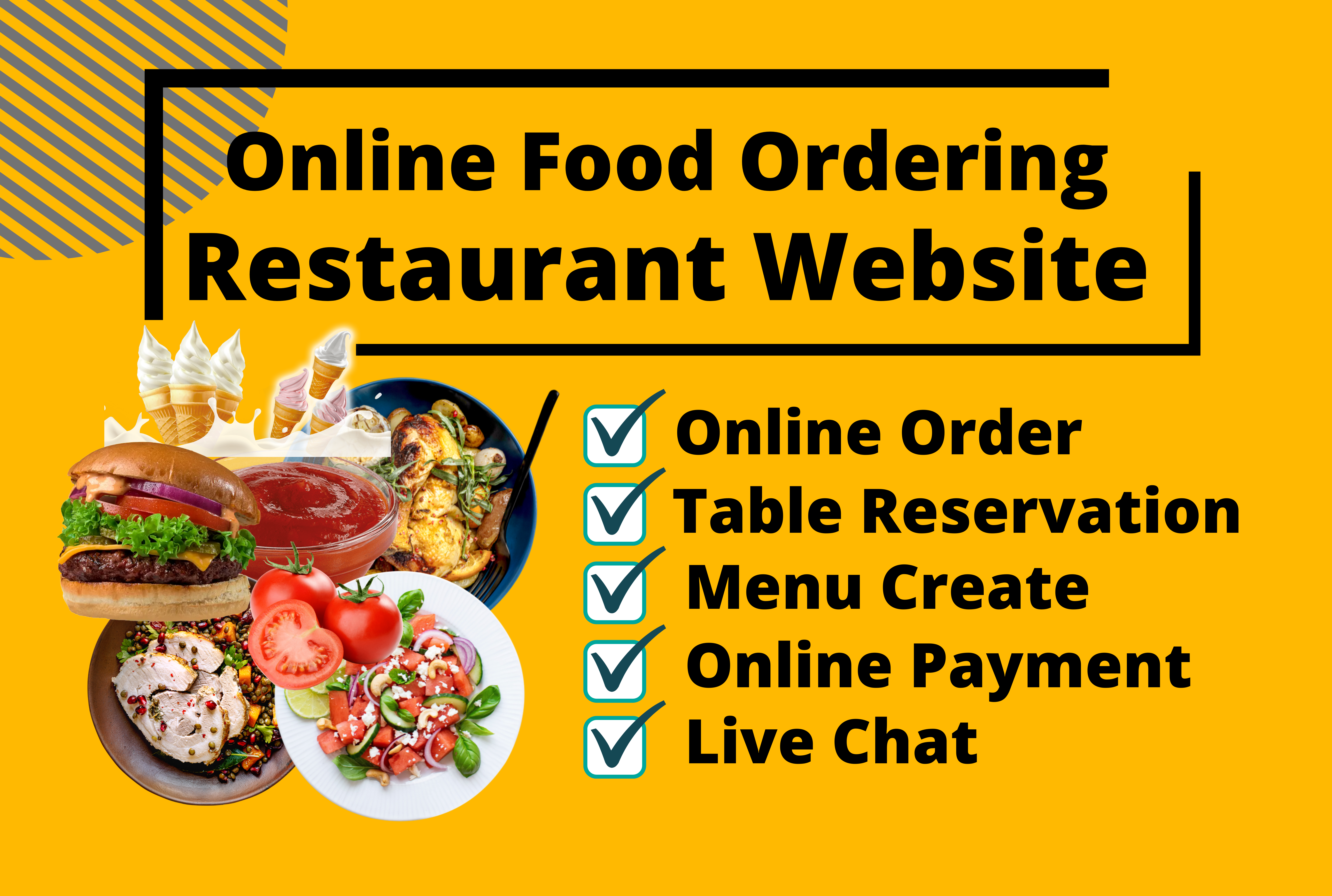 design wordpress restaurant website with online food delivery system