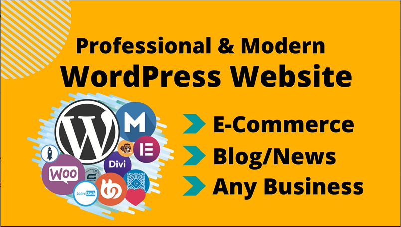 professional modern wordpress business or blog website